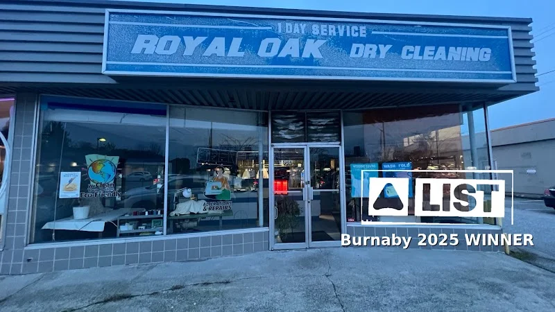 Royal Oak Drycleaners storefront on Royal Oak Avenue in Burnaby